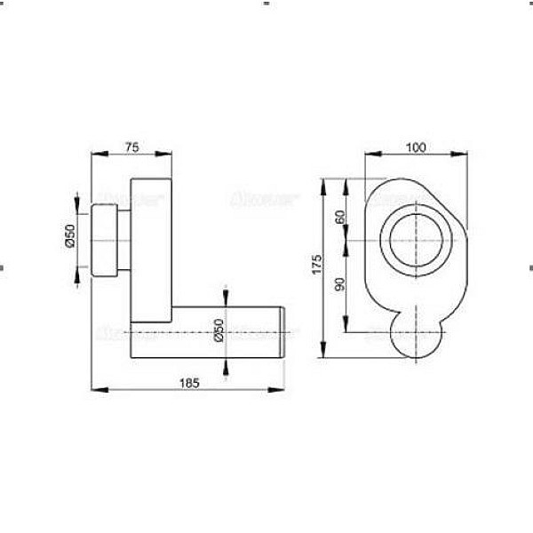 URINAL SIPHON HORIZONTAL