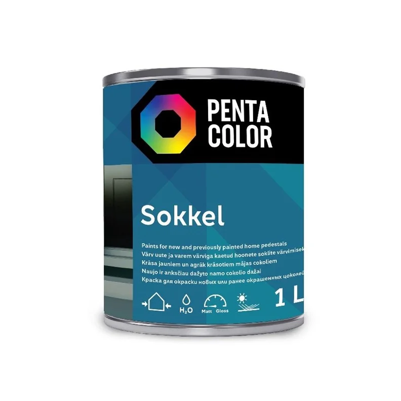 Cokoliniai dažai Pentacolor Sokkel. balta. 1 l