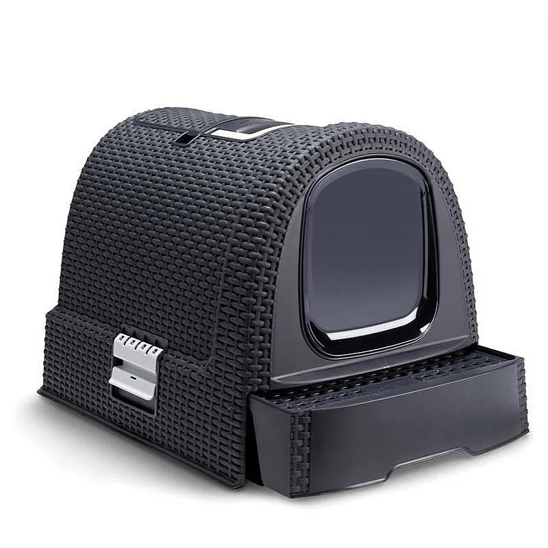 KAĶU TUALETE-NAMIŅŠ CURVER 51X38.5X40 PELĒKA