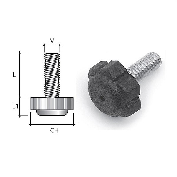 Baldų atrama. 22 x 10 mm. 4 vnt