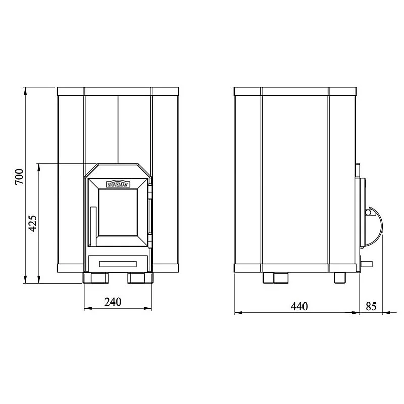 WOODBURNING SAUNAHEATER STOVEMAN 13