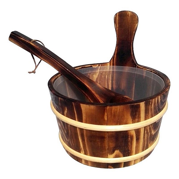 SAUNA BUCKET WITH LADLE (4 L)