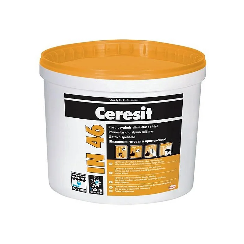 Glaistas Ceresit IN 46. paruoštas naudoti. balta. 25 kg