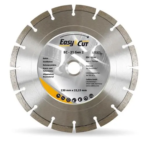 Dimanta disks Cedima. 125 mm x 22 mm x 2.1 mm