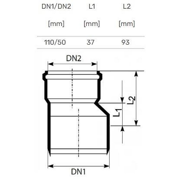 REDUCER INTERNAL D110/50 PP ULTRA