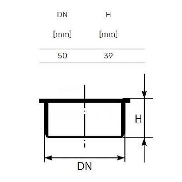 Vidaus kanalizacijos aklė Ultra dB. Ø 50 mm