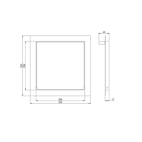 Revizinės durelės EUROPLAST RLR2020. 20 x 20 cm