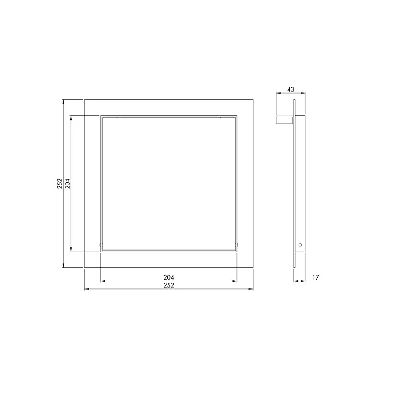 Revizinės durelės EUROPLAST RLR2020. 20 x 20 cm