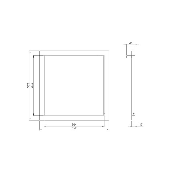 Revizinės durelės EUROPLAST RLR3030. 30 x 30 cm