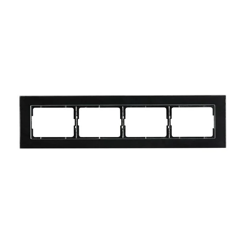 Keturvietis rėmelis VILMA XP500. juodas stiklas Keturvietis rėmelis VILMA XP500. juodas stiklas