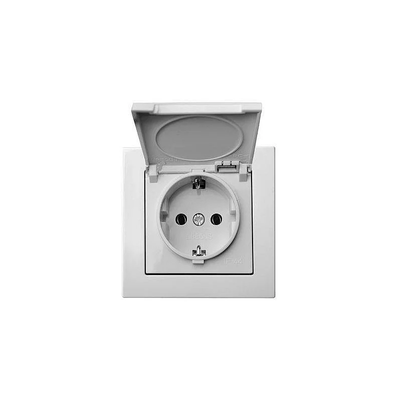 Kištukinis lizdas Liregus Epsilon. IP44. baltos sp. Kištukinis lizdas Liregus Epsilon. IP44. baltos sp.