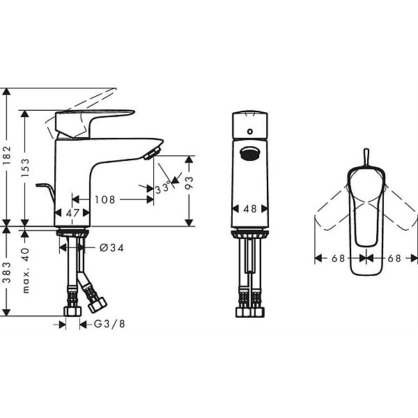 WASHBASIN FAUCET 71111000 MY SPORT WITH