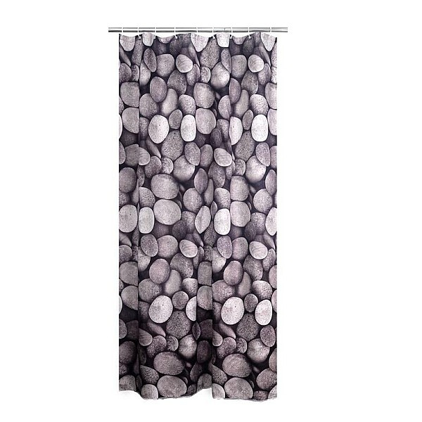 SHOWER CURTAINS PIEDRAS WITH STONES 180