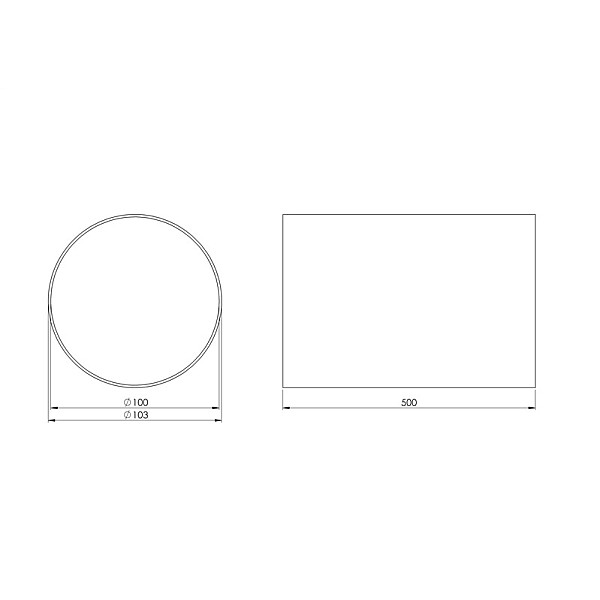 KANĀLS PLASTMASAS A100MM. 0.5M APAĻAIS (EUROPLAST)