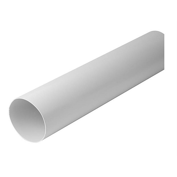 VENTILATION DUCT 100MM 1.5M WHITE PLAST