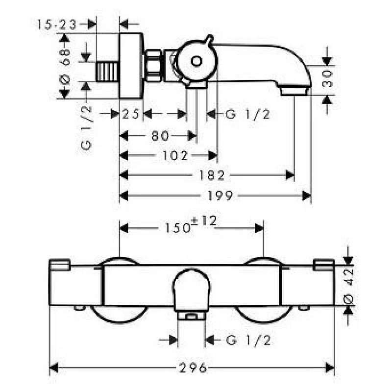 ECOSTAT 1001CL THERMOSTATIC BATH MIXER ECOSTAT 1001CL THERMOSTATIC BATH MIXER