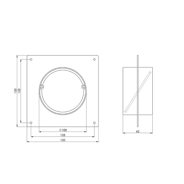 CONNECTING JOINT KLAPIGA 100MM 4-K.TORUL