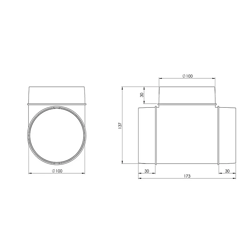 Trišakis EUROPLAST AT100. D100. be tarpinės
