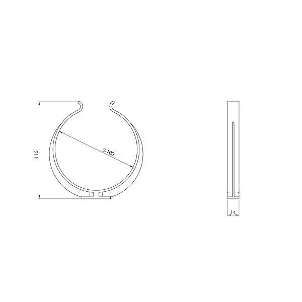 PLASTIC CLAMP. D100MM (2PC)