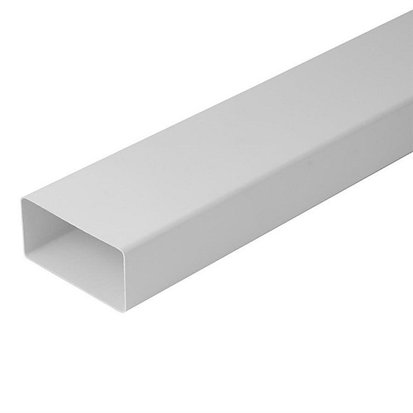 VENTILATION DUCT 110X55MM 1M ABS WHITE