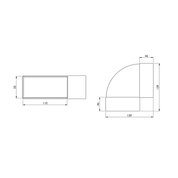 LĪKUMS HORIZONTĀLS KLH110X55MM (EUROPLAST)