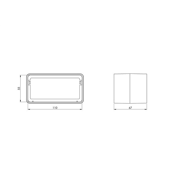 VENTILATION DUCT JOINT DUCT 110X55