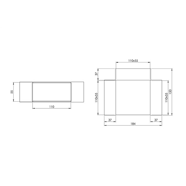 T-PIECE 110X55