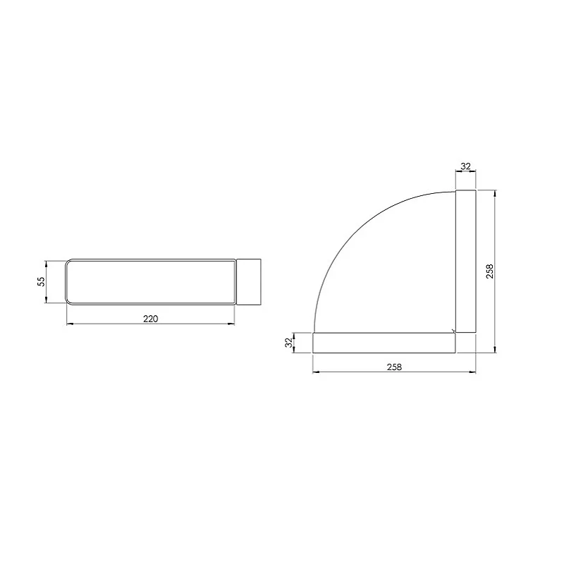 LĪKUMS HORIZONTĀLS PLASTMAS KLH220X55MM (EUROPLAST) LĪKUMS HORIZONTĀLS PLASTMAS KLH220X55MM (EUROPLAST)