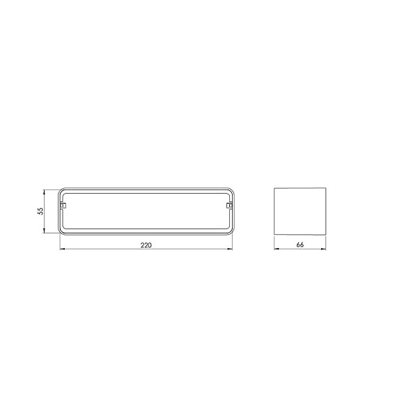 FLAT VENTILATION COUPLING(220X55 MM)