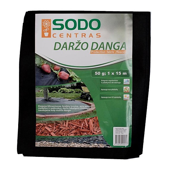 Daržo danga GARDEN CENTER. 50 g. 15×1 m. juoda