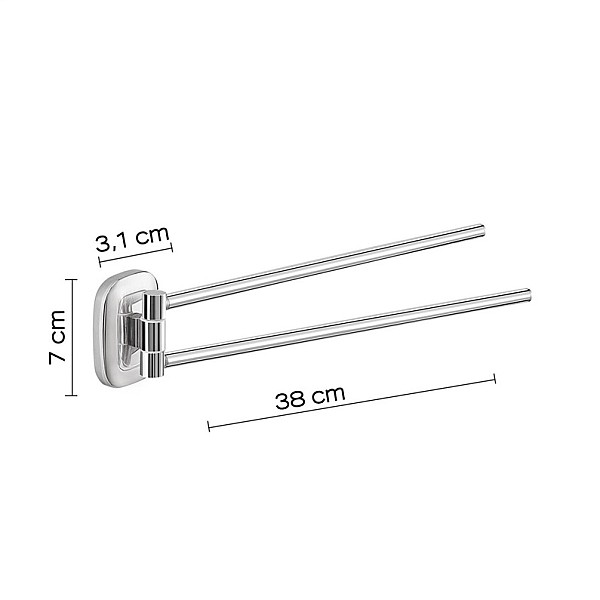 Dviguba kabykla Gedy Everest EV2313. 38 cm