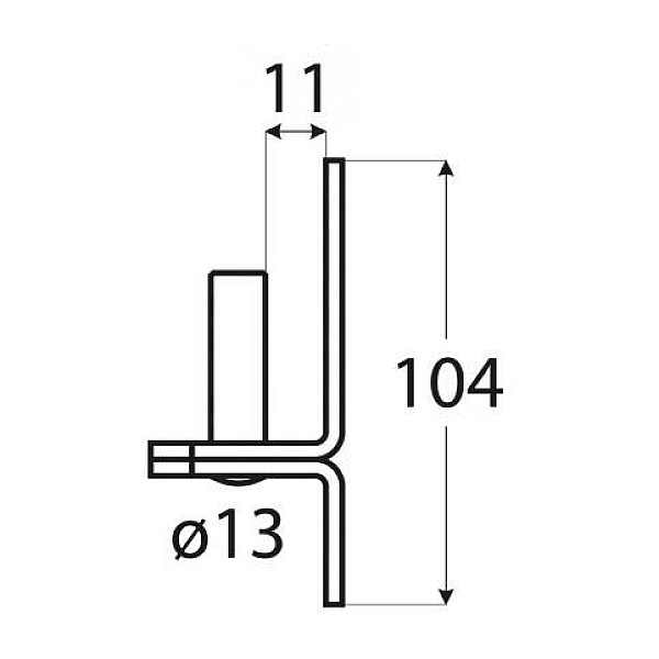 DOOR BRACKET 83032 13MM/19MM BLACK