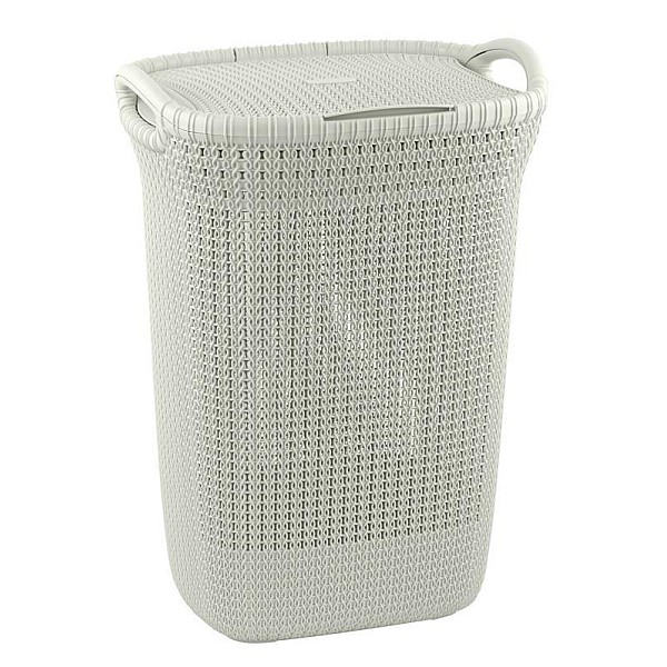 LAUNDRY HAMPER CURVER KNIT OASIS WHITE