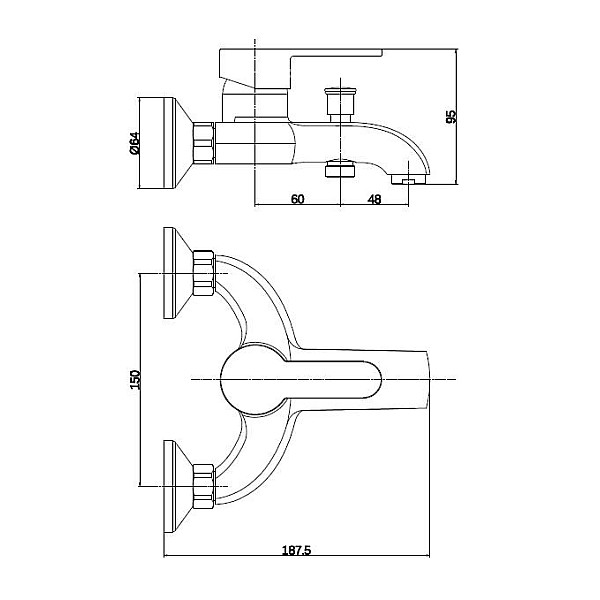 BATHROOM FAUCET DF3005 TR AGED BRASS