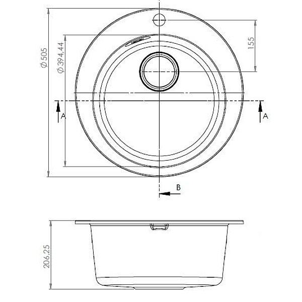 SINK KITCHEN + SIFON 9811055 SAND