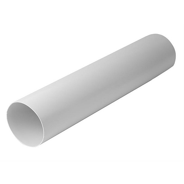 VENTILATION DUCT 125MM 0.5M ABS WHITE