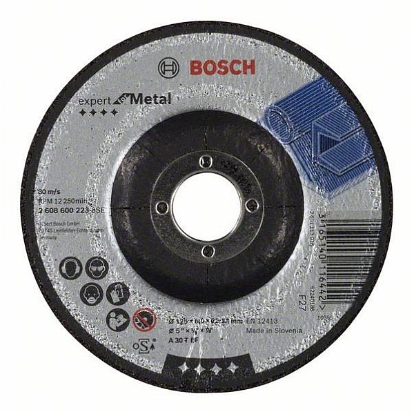 GRINDING DISC METAL 125X22.2MM BOSCH