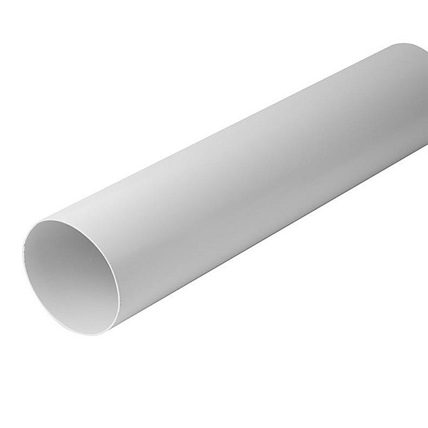 VENTILATION DUCT 125MM 1M ABS WHITE