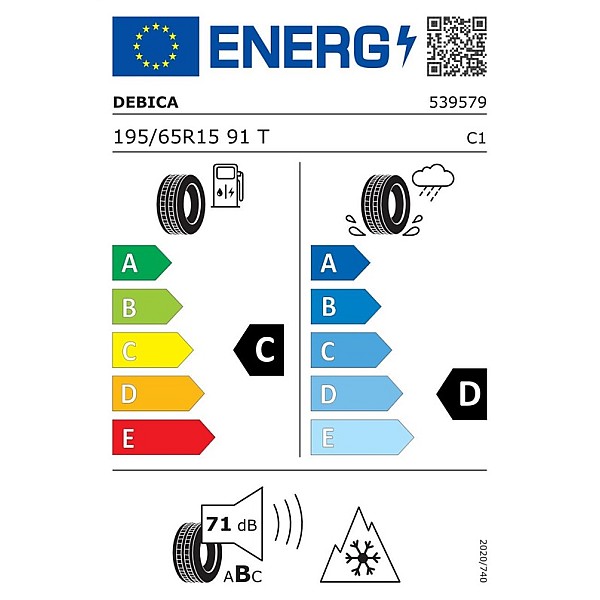 Automobilio padanga Debica Frigo2. M+S. 195/65 R15. 91T