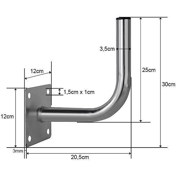 Antenos tvirtinimas Blow 76-909. 27 x 20 cm