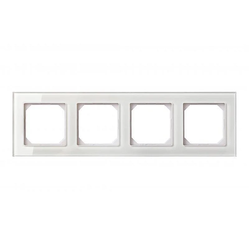 Keturvietis rėmelis LIREGUS EPSILON. blizgus baltas stiklas