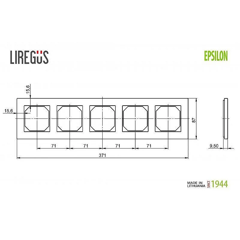 Penkiavietis rėmelis LIREGUS EPSILON. blizgus baltas stiklas Penkiavietis rėmelis LIREGUS EPSILON. blizgus baltas stiklas