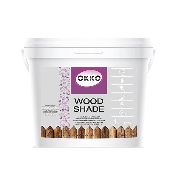 Impregnantas Okko Wood Shade. samanų spalvos. 1 l