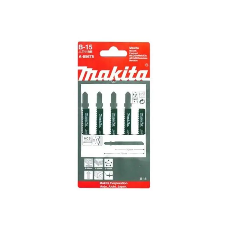 JIG SAWBLADE 50MM B15 WOOD 5 PCS MAKITA