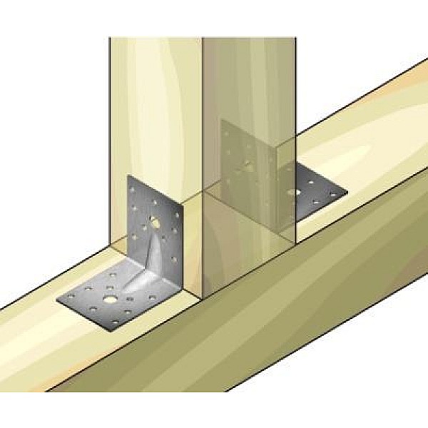 Tvirtinimo kampas. sutvirtintas. 70 x 70 x 55 x 2.5 mm