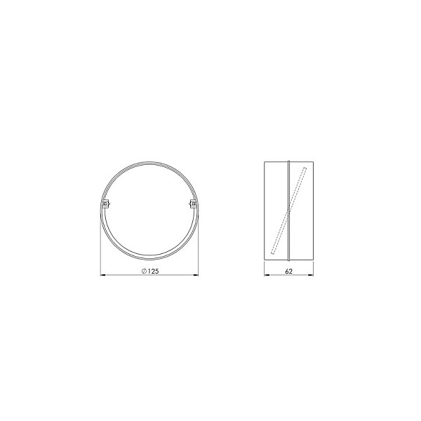 NONRETURN VALVE 125MM PLASTMASS