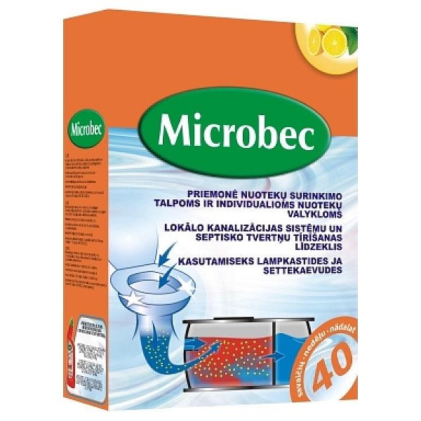 Priemonė nuotekų duobėms Bros Microbec. 1 kg