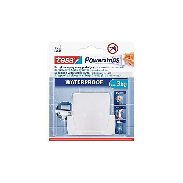 POWERSTRIPS WATERPR.DUO HOOK WHITE