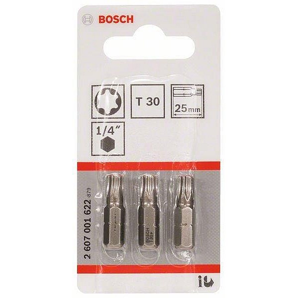 Atsuktuvų antgaliai Bosch Extra Hard T30. 25 mm. 3 vnt