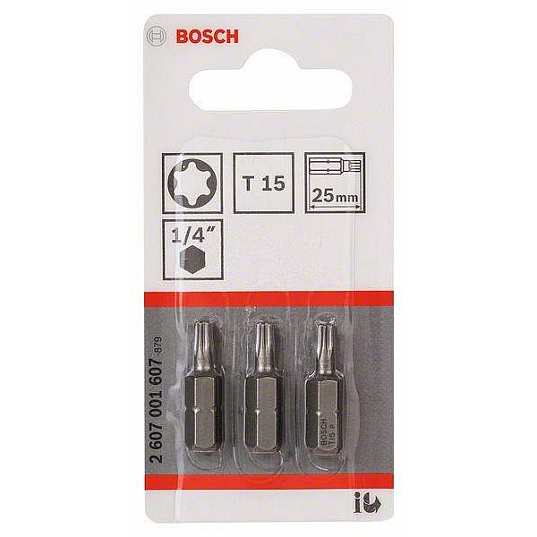 Atsuktuvų antgaliai Bosch Extra Hard T15. 25 mm. 3 vnt